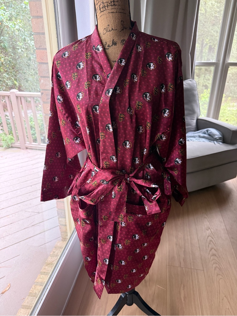 Florida State University Kimono Robe with Tie Belt
